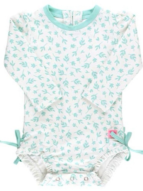 Rufflebutts Other - RuffleButts Whimsical Charm Long Sleeve One Piece Rash Guard swimsuit 6-12 month